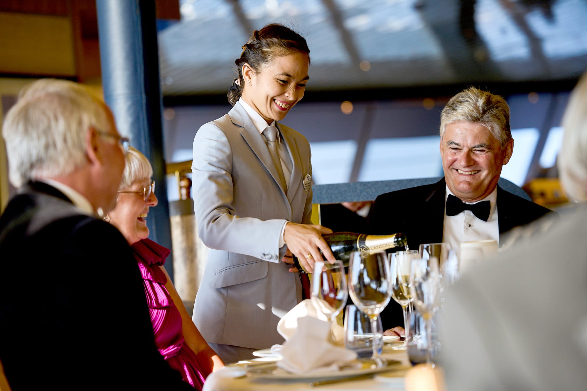 Dining on formal night with Fred Olsen
