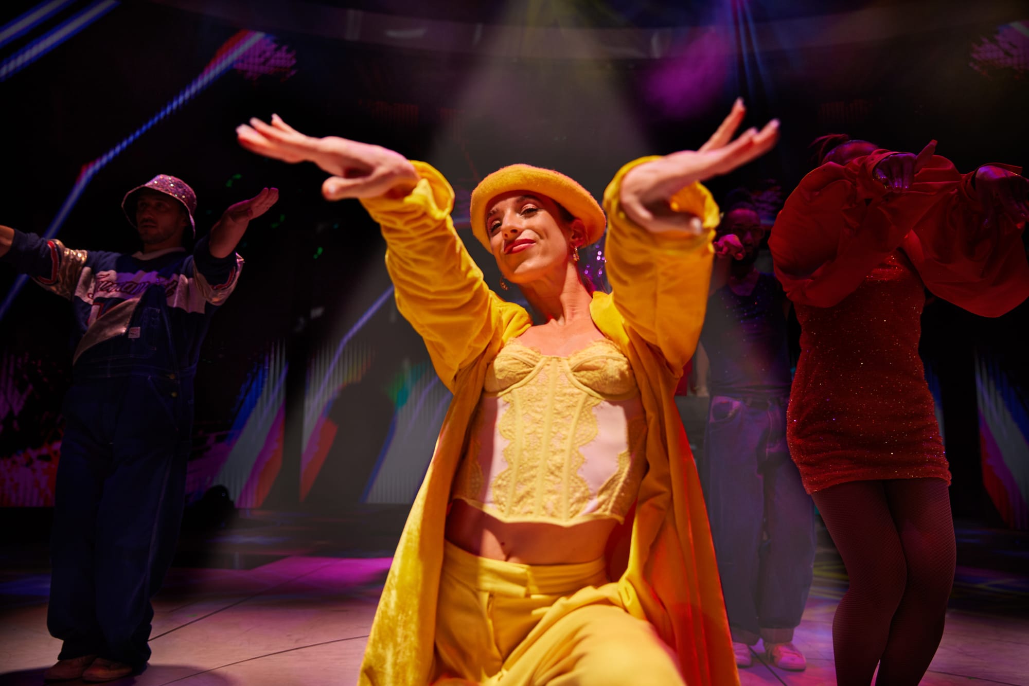 Celebrity Cruises, a woman in yellow