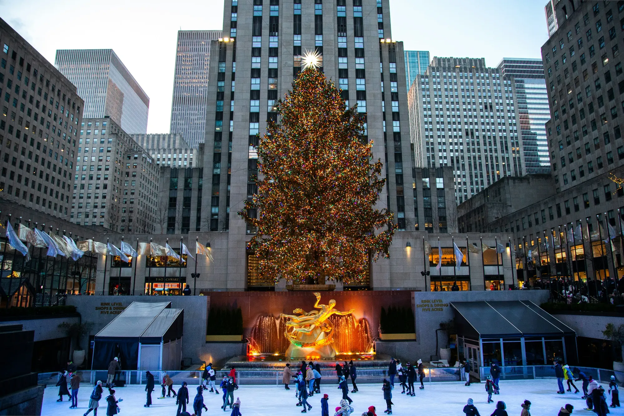 Rockefeller Centre in New York at Christmas Time
