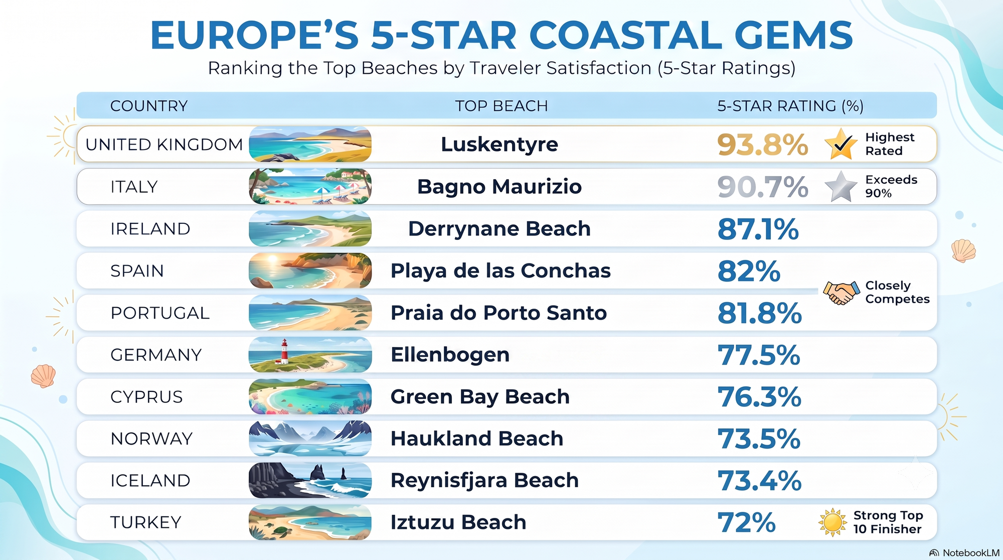 Europe's top 10 beaches