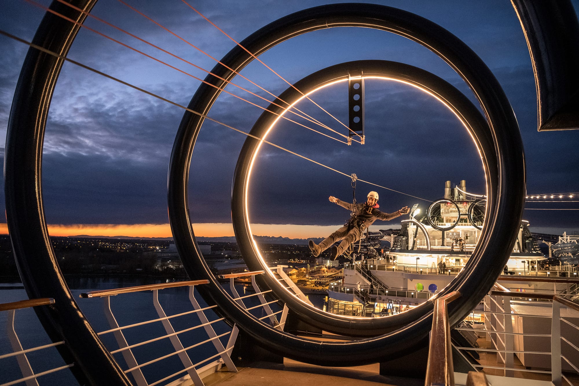 The zip line on MSC Seaside