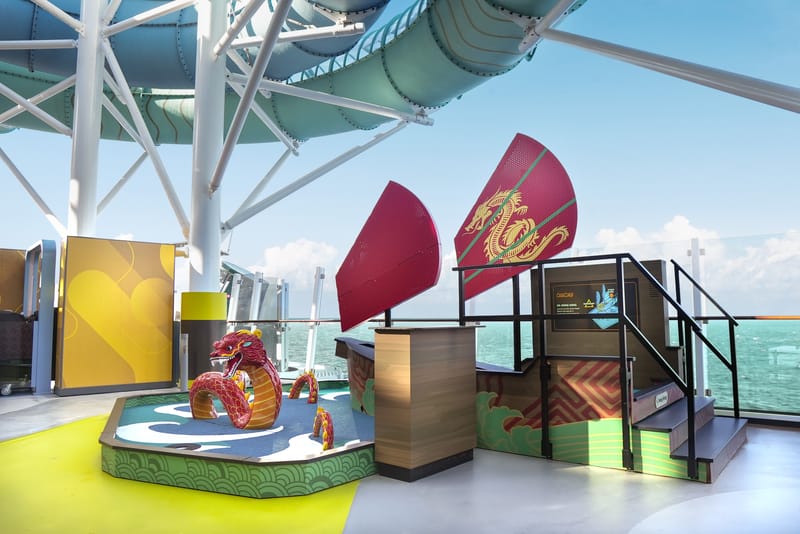 A themed mini golf hole on a cruise ship
