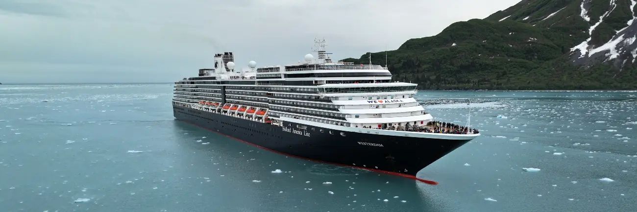 Westerdam sailing to Hubbard Glacier