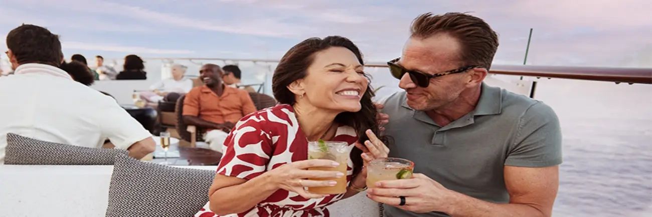 Guests at Celebrity Cruises' Sunset Bar