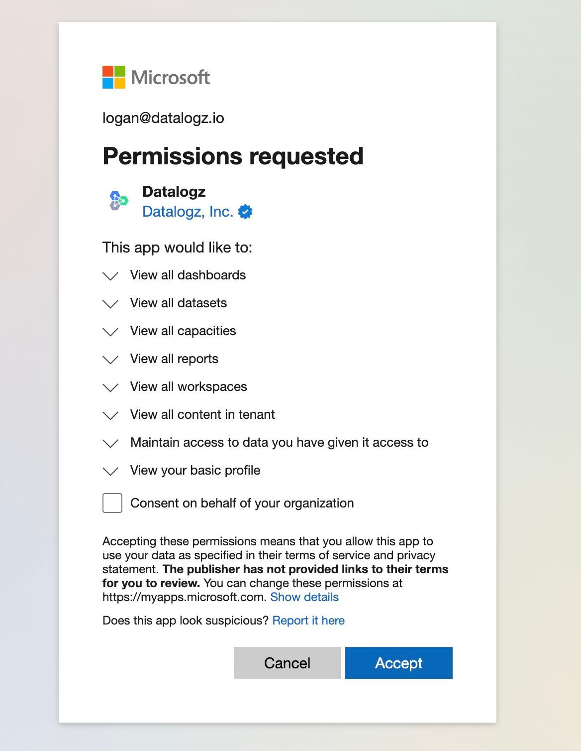 Datalogz is now a Microsoft-verified application for Power BI!
