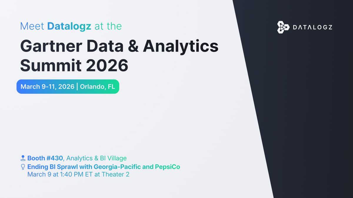 Datalogz to Showcase Control Tower and Host Theater Session with Georgia-Pacific and PepsiCo at the Gartner® Data & Analytics Summit 2026