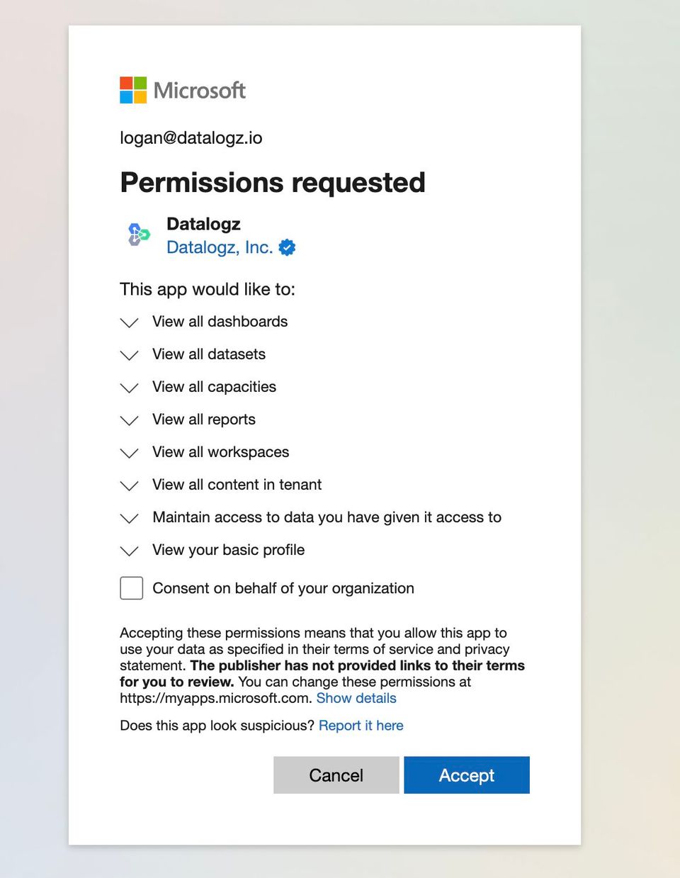 Datalogz is now a Microsoft-verified application for Power BI!