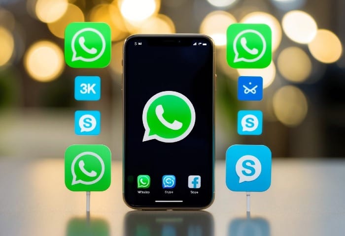 Install essential apps like WhatsApp or Skype