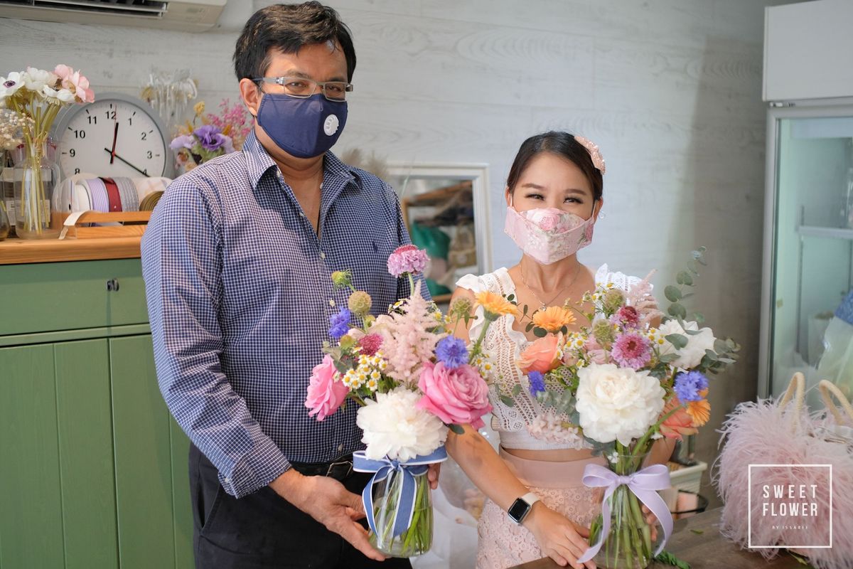 เรียนจัดแจกันดอกไม้แบบ ส่วนตัวเลือกเวลาได้