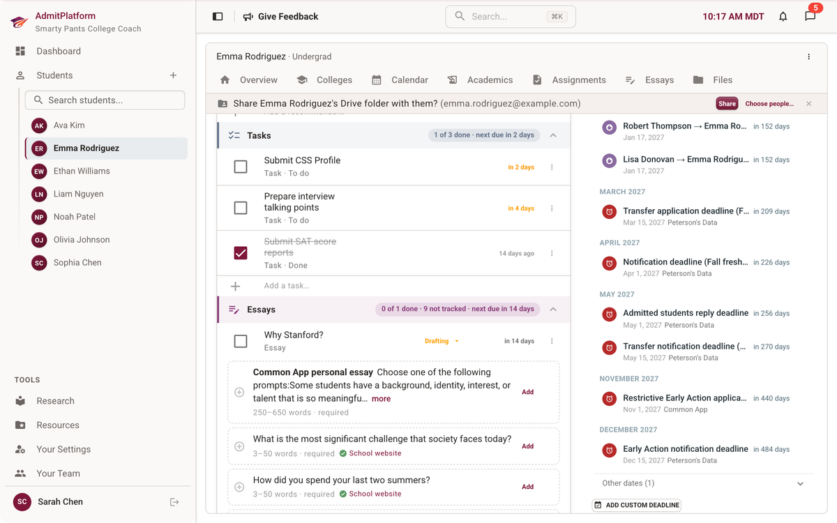 AdmitPlatform's Deadlines You Can Trust