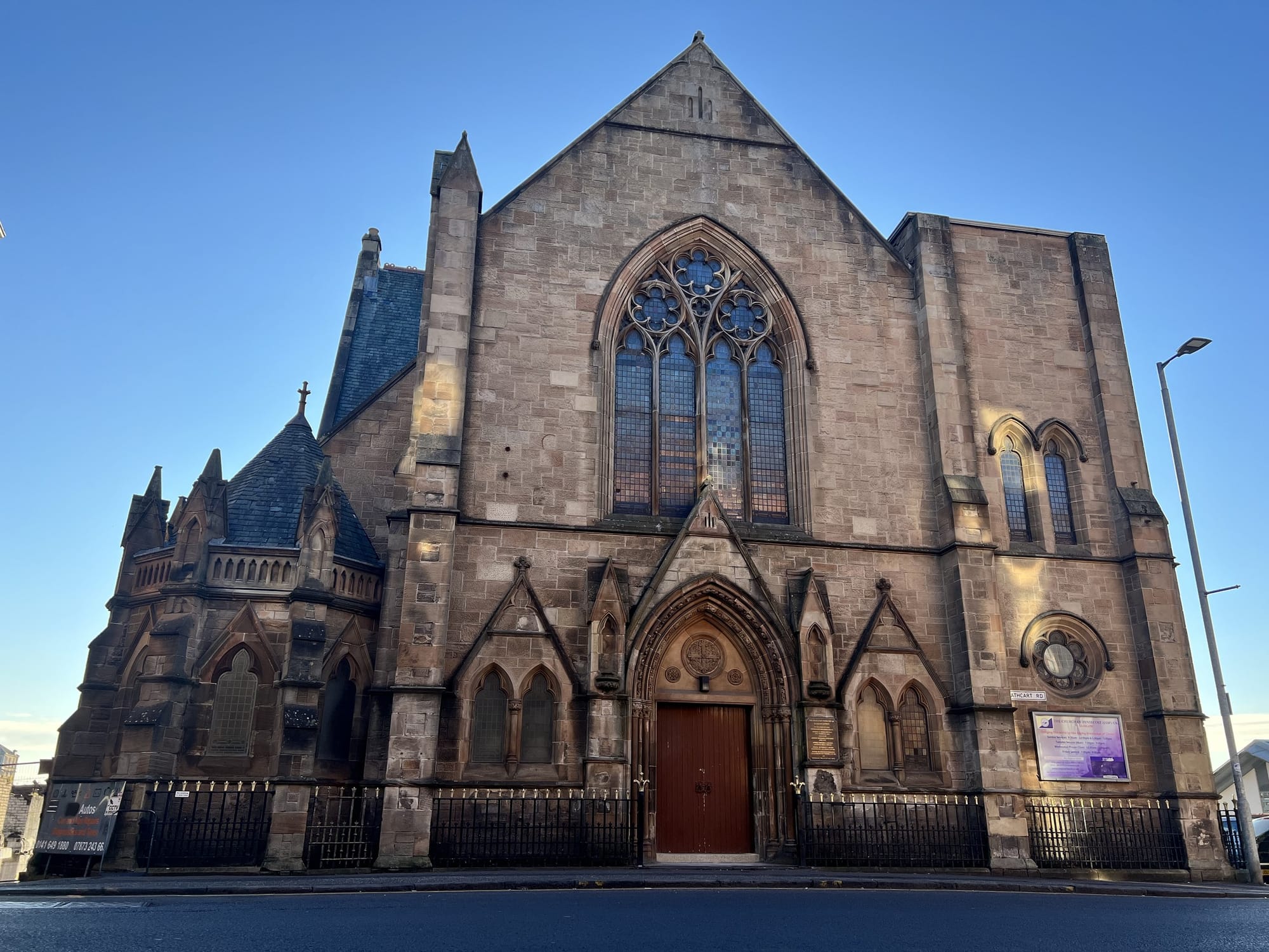 Clincarthill Church, the red sandstone building in Mount Florida, Glasgow where our daughters took Scottish dance lessons
