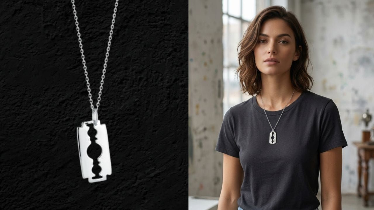 Sharp Style: Elevating Your Wardrobe with the Mateo New York Razor Blade Necklace