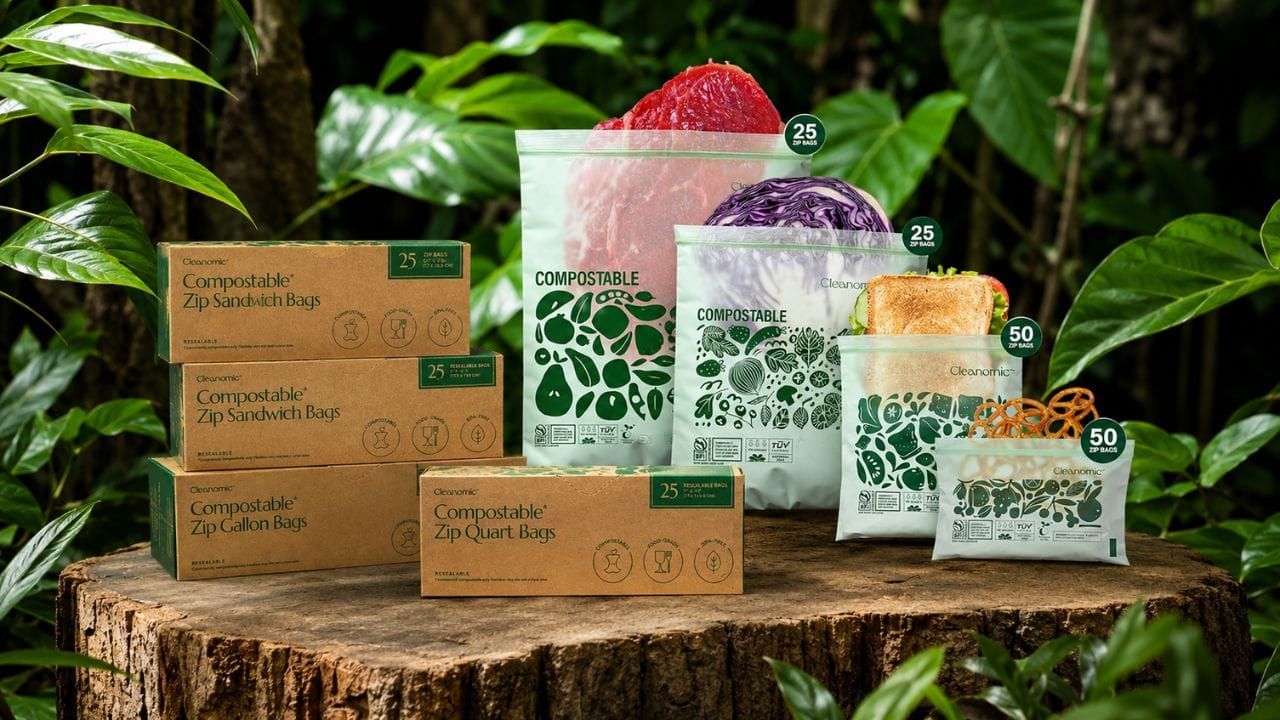 Cleanomic Compostable Zip Sandwich Bags Review