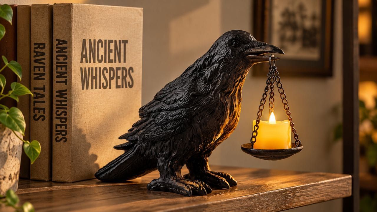 Gothic Crow Lamp with Tealight Candle Review