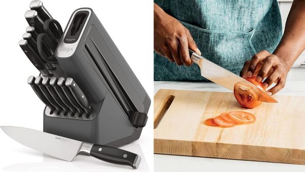 Ninja 14 Piece Knife Block Set Stainless Steel Knives - Foodi NeverDull Premium Culinary Knives with Built-in Sharpener