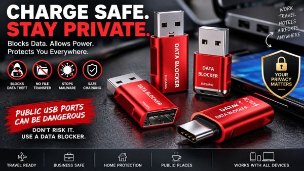 BUISAMG USB Data Blocker: Protect Against Juice Jacking