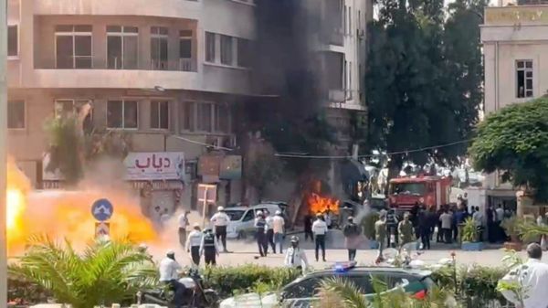 Two IEDs explode in Damascus, Syria, during French president's visit