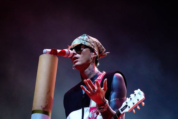 Machine Gun Kelly live on the Lost Americana Tour at Acrisure Amphitheater in Grand Rapids, June 17, 2026