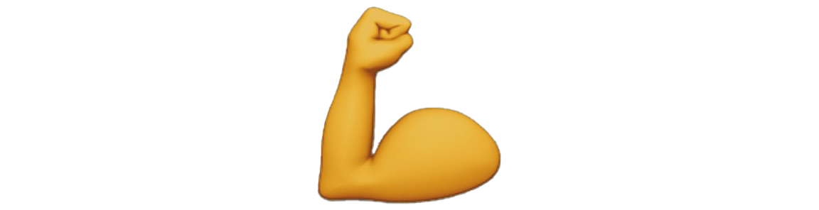 Flexed bicep