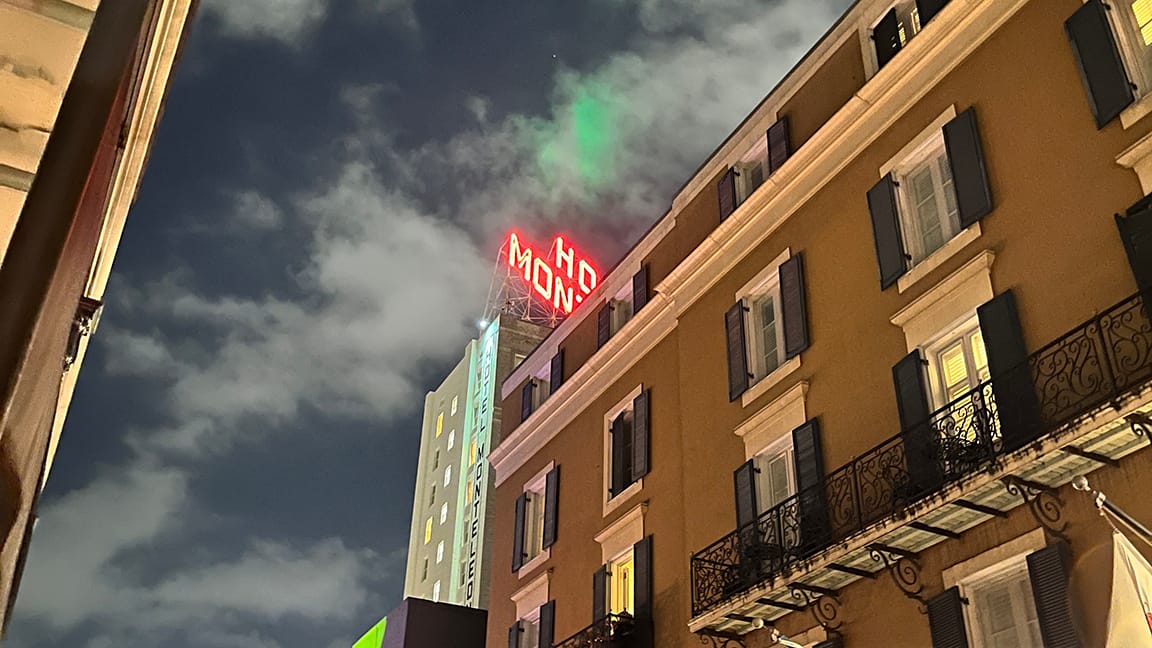 Hotel Monteleone neon sign
