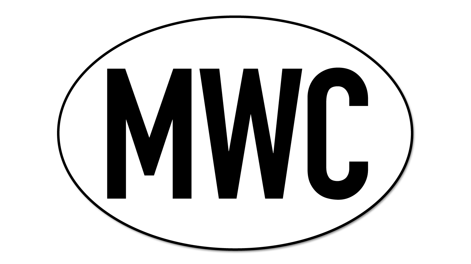 Oval MWC sticker