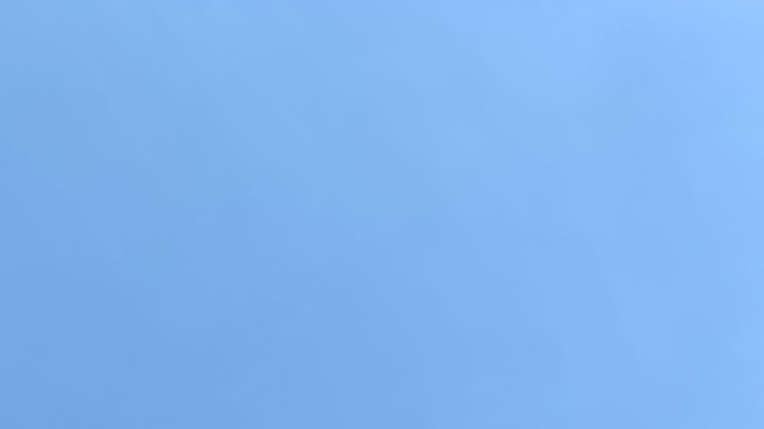 A patch of cloudless but hazy light blue sky.