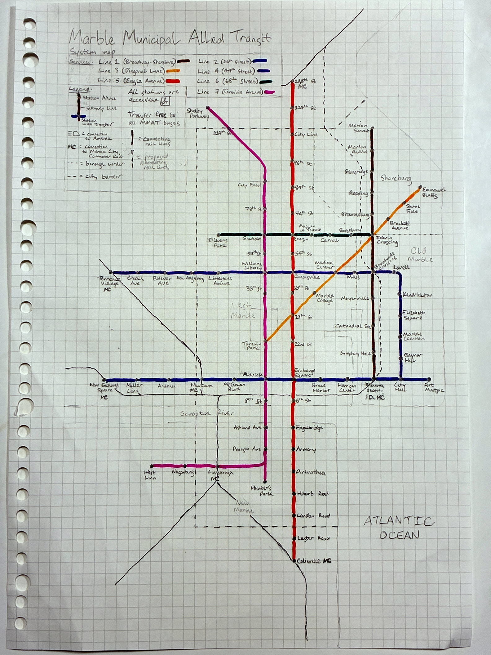 Marble Municipal Allied Transit map
