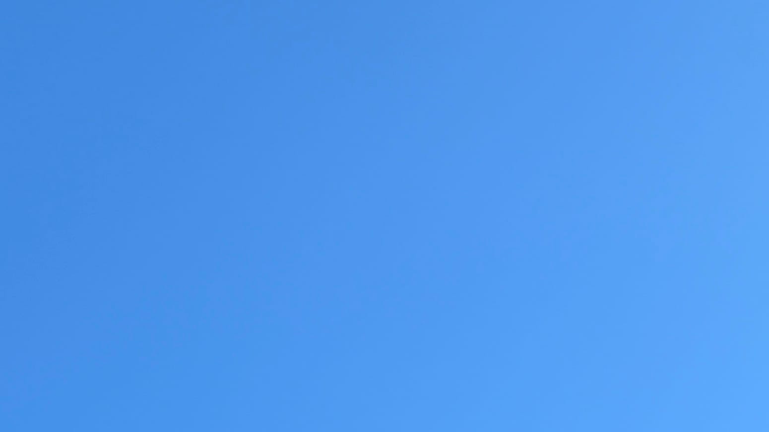 A patch of entirely clear medium blue sky