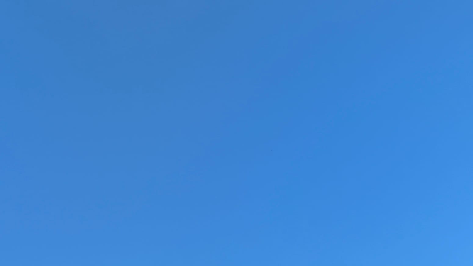 A patch of clear medium-deep blue sky