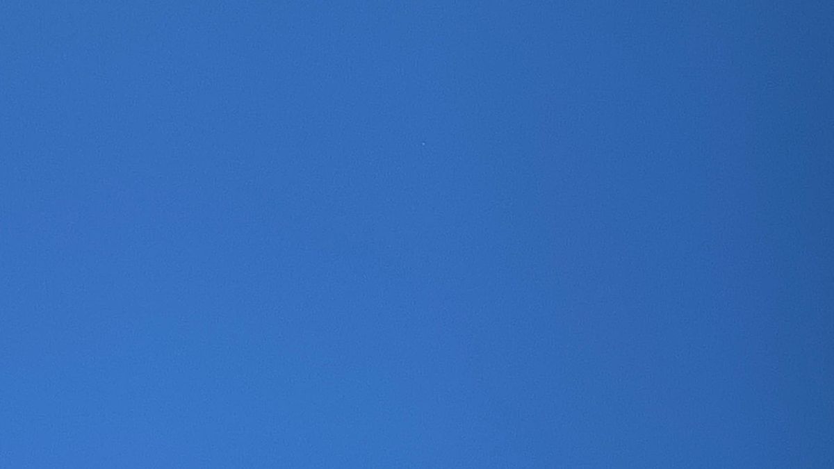 A patch of perfectly featureless deep blue sky