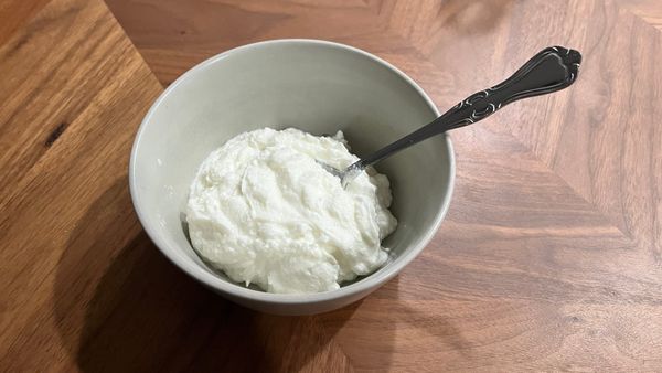 A bowl of yogurt