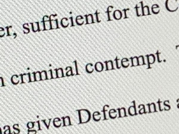... sufficient for the ... criminal contempt ... given Defendants ...