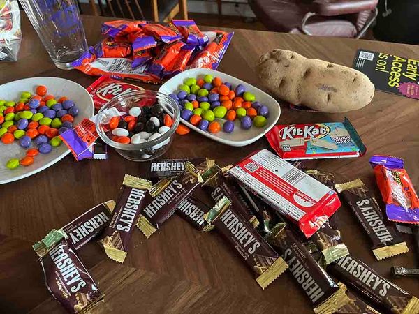 Time to put the candy in the candy