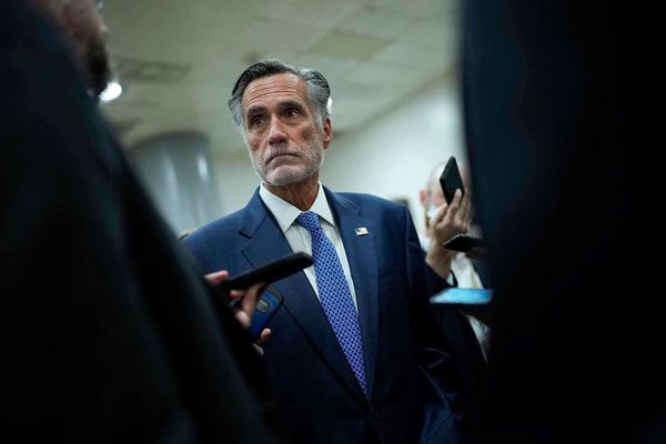 The senator with a few days' worth of grey beard stubble