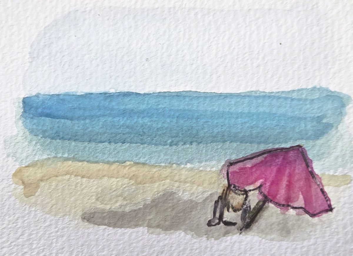 Umbrellas on the Ocean