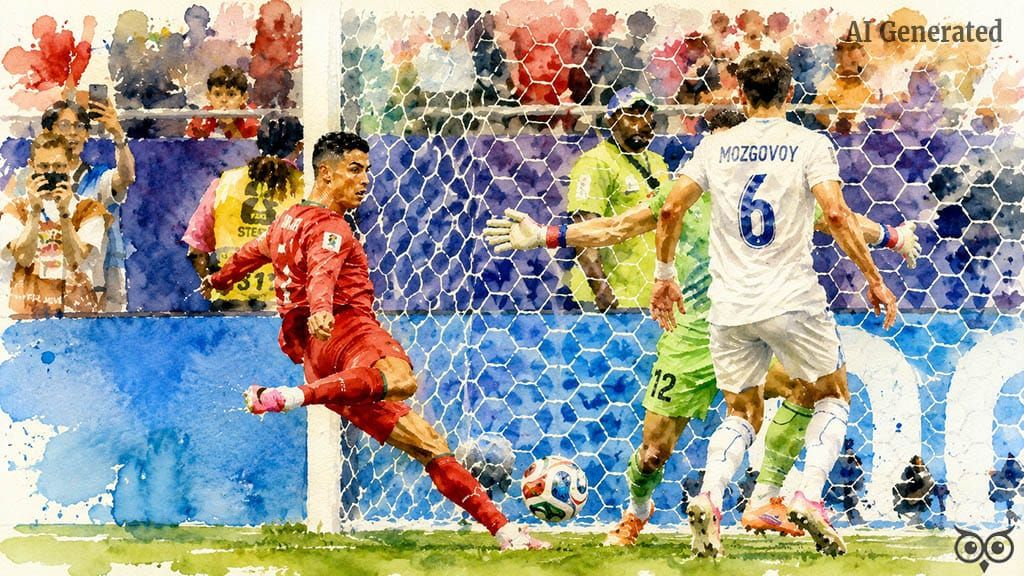 Portugal domina o Uzbequistão (5-0): Ronaldo marca em seis mundiais