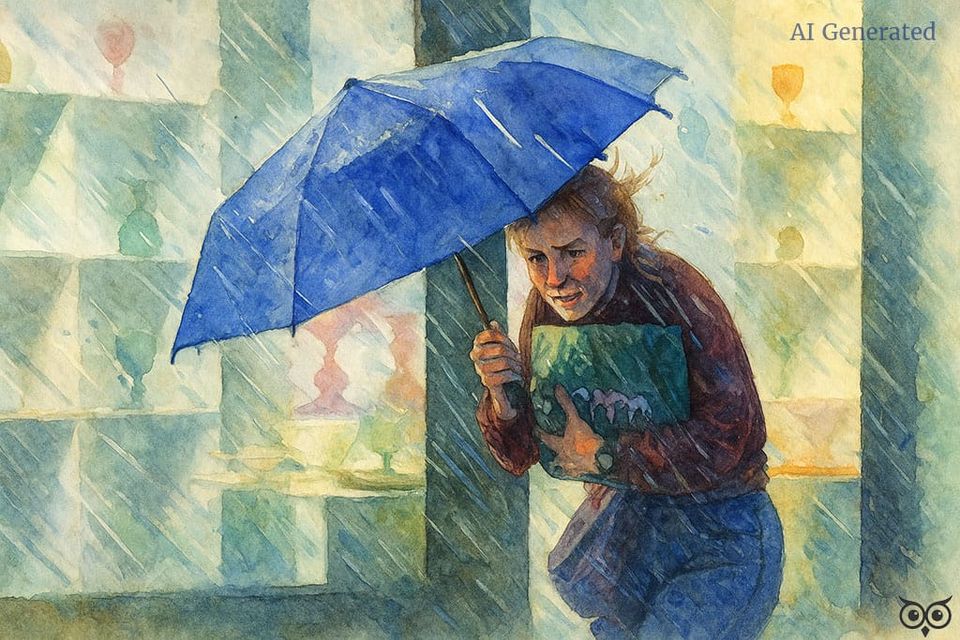 Mais um dia de chuva forte no sul de Portugal