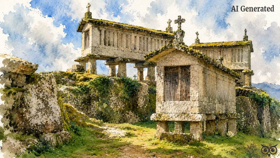 Os espigueiros do Soajo, pequenos templos de pedra