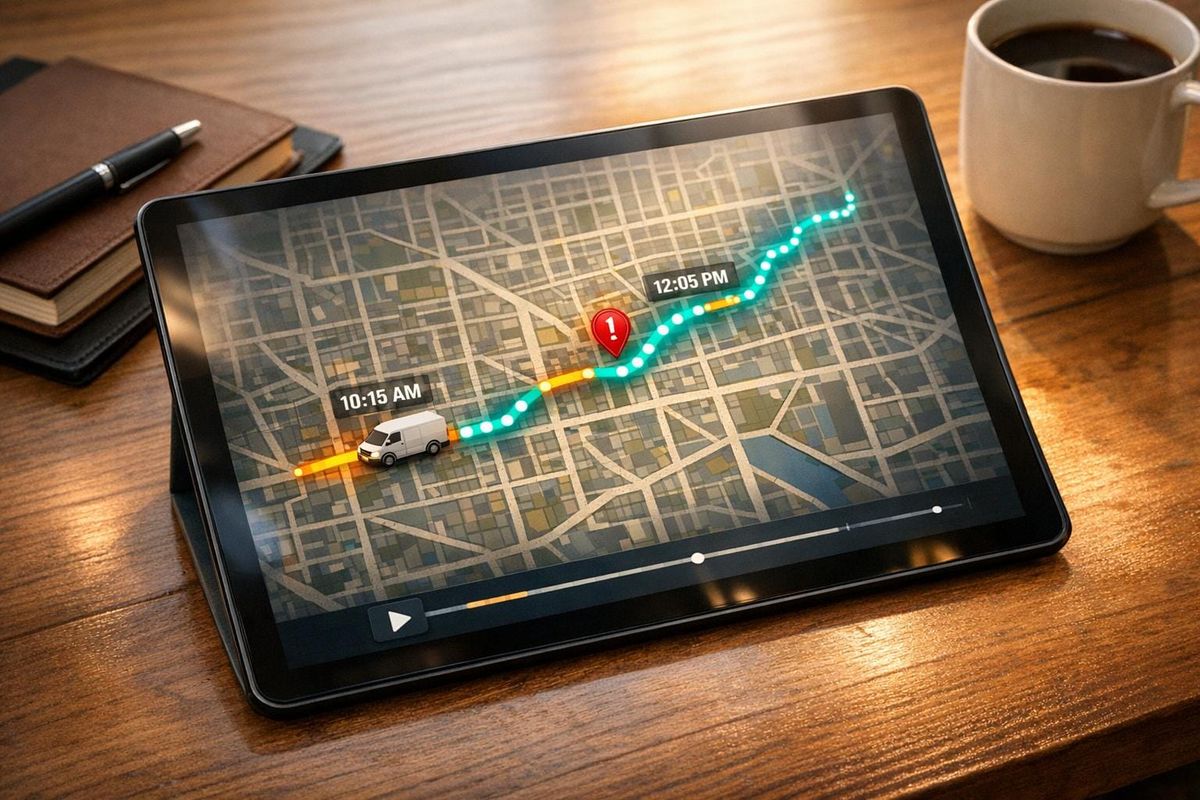 Historical Route Playback for Fleet Tracking