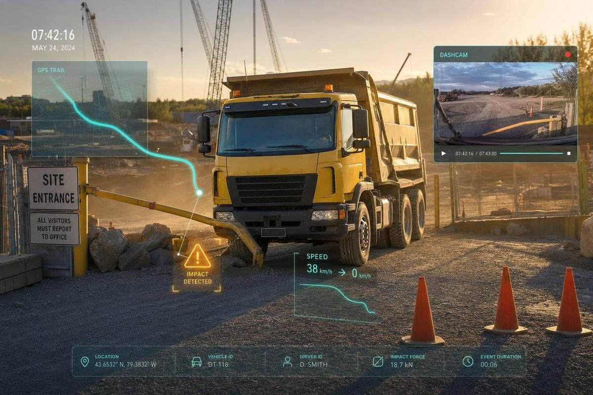 How Telematics Tracks Construction Fleet Accidents