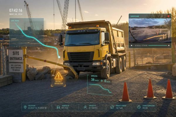 How Telematics Tracks Construction Fleet Accidents