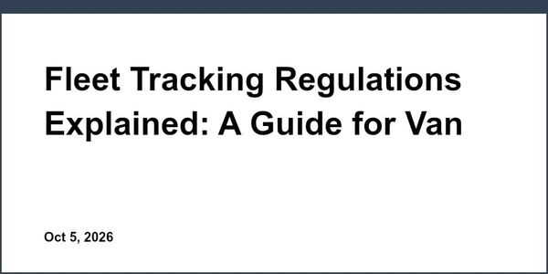 Fleet Tracking Regulations Explained: A Guide for Van Rental Companies in France