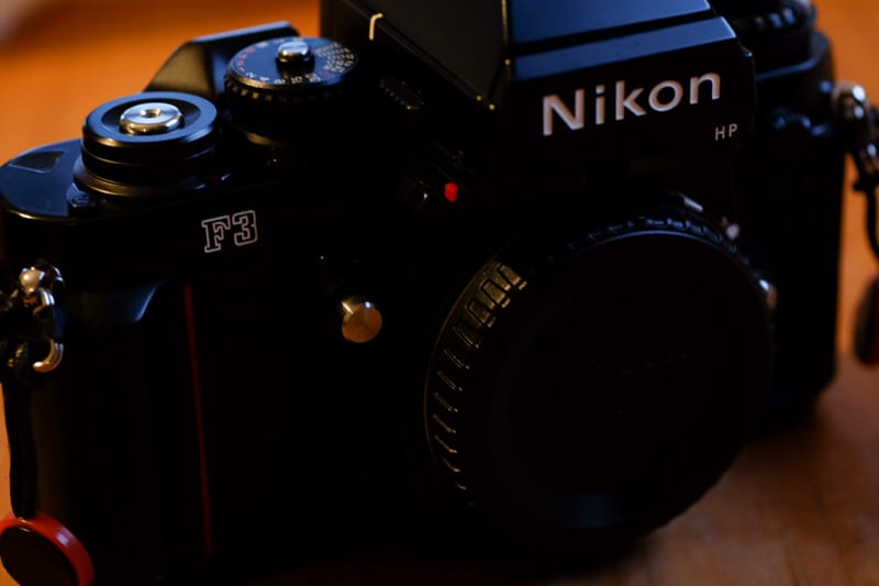 Nikon F3 SLR camera.