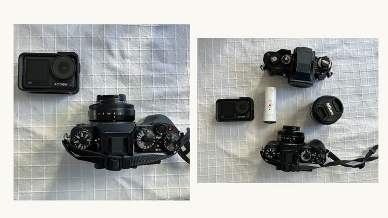 Various camera equipment.