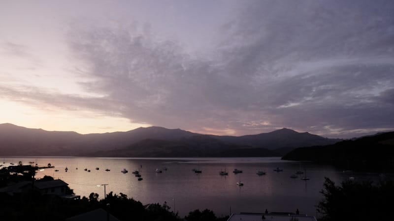 Akaroa harbour.