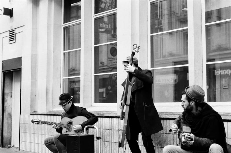 Musicians in Camden, London.