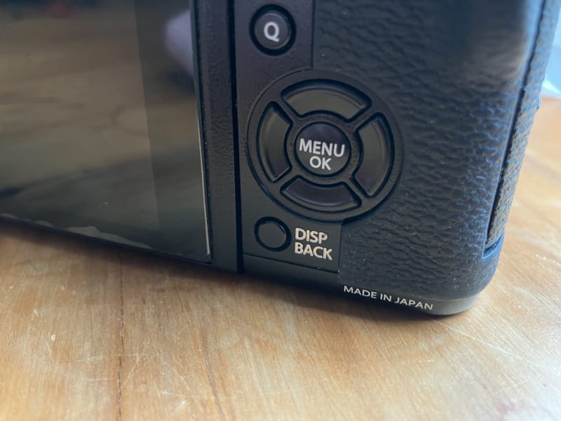 Fuji X-T1 with rubber grip starting to come loose.