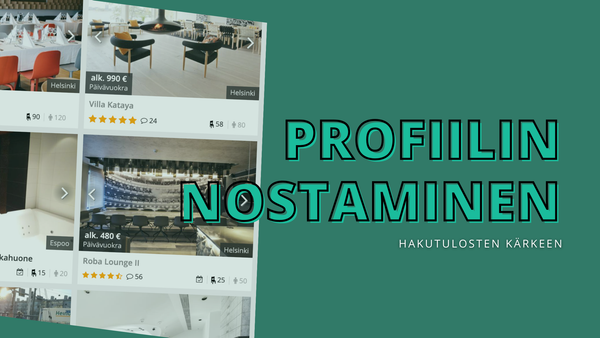 Uusi ominaisuus Venuussa: Profiilin nostaminen hakutuloksissa