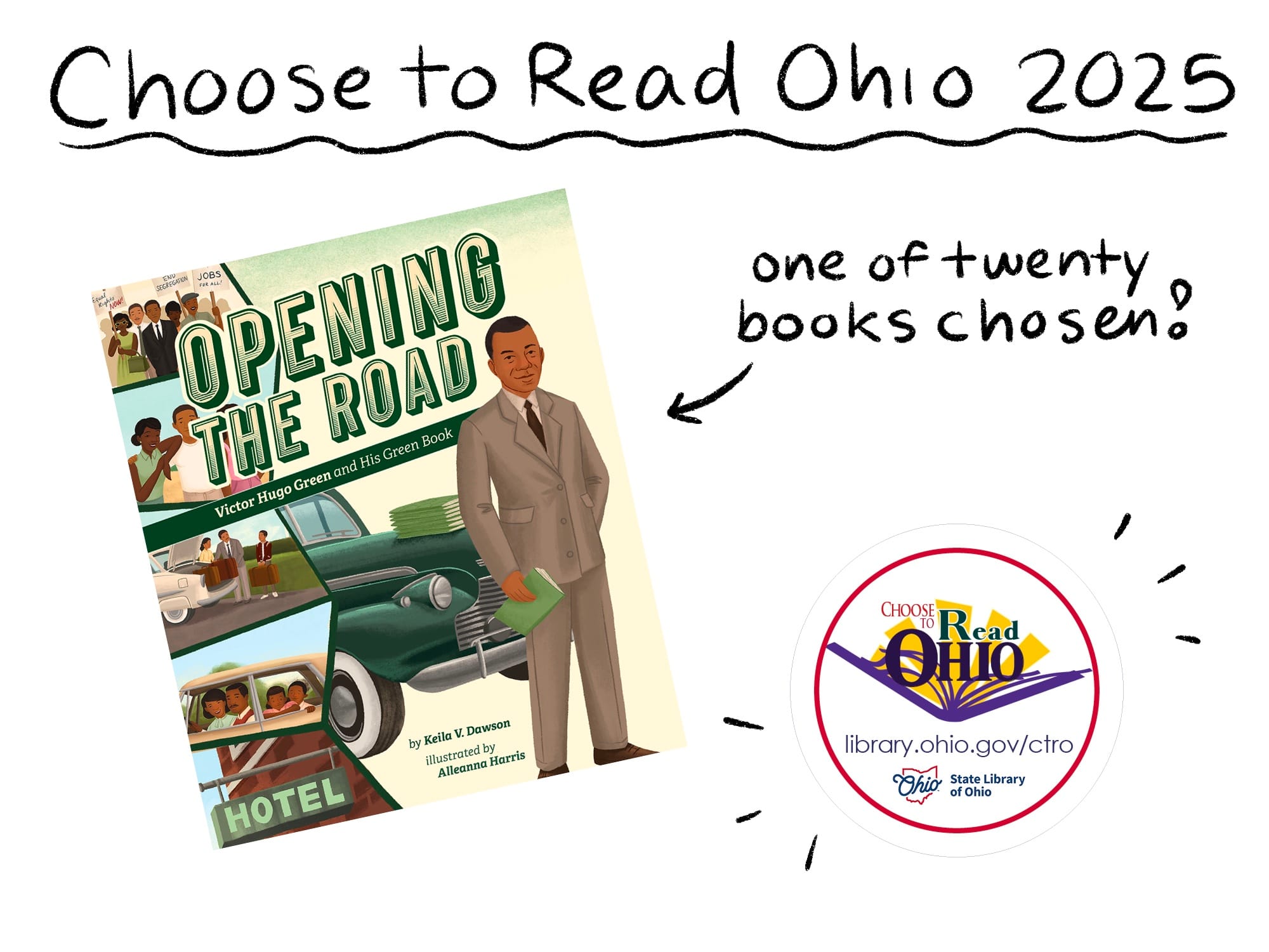 Opening the Road, written by Keila V. Dawson, was chosen to be in the CTRO 2025 booklist.