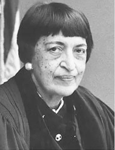 A black and white photo of Jane Bolin in older age
